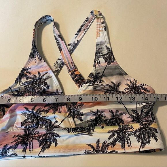 Next swimwear swimsuit bikini top NE12130 top tropical palm trees L - Picture 2 of 8